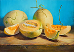 密香瓜_Honeydew Melons 賴英澤 繪 Painted by Lai Ying-Tse